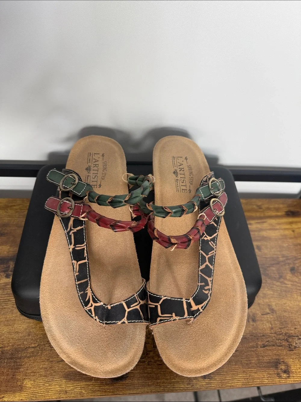 L'Artiste Spring Step Braided Leather Strappy Sandals EU 41